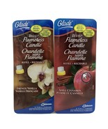New 2 Sealed Glade Wisp Flameless Candle Refills French Vanilla/Apple Ci... - $12.86