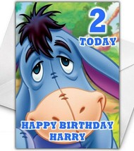 EEYORE Personalised Birthday Card - Large A5 - Disney Winnie The Pooh - £3.20 GBP