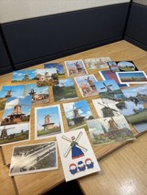 Vintage Lot of 22Windmill The Netherlands Germany Travel Souvenir Postcard KG JD - £19.57 GBP