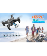 4DRC-V2 RC Quadcopter Mini Drone Foldable Wings WIFI FPV With Camera Bun... - $36.49