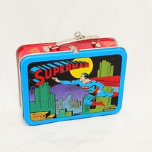 Superman Metal Lunch Box Ornament 1998 2.5&quot; Hallmark DC Comic - £14.15 GBP