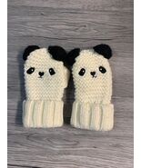 Knitted Mittens Womens  White &amp; Black - $183.42 MXN