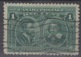 ZAYIX - 1908 Canada 97 used 1c blue green Quebec Tercentenary - 060222S104 - £3.59 GBP