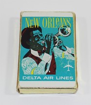 Vintage Playing Cards Delta Air Lines Royal Jet Service New Orleans - £11.03 GBP
