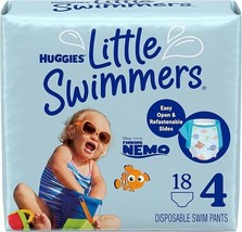 Huggies Little Swimmers Disposable Swim Diapers, SIZE 4 (24-34 Lbs) 18 C... - $10.76