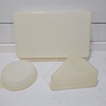 Tupperware Pie Slice Keeper Container 794-12 1286-19 &amp; 269-3 W/lids Vtg - £13.97 GBP