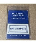 Bobby And The Midnights Orpheum Theatre Backstage Pass Don Law Vtg Nov 4... - $18.50 CAD
