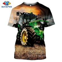 SONSPEE Agricultural Tractor Harajuku Men Women Unisex 3D Clothing T-Shirts O-Ne - £68.33 GBP
