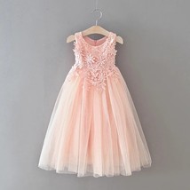  girl dresses lace ankle length sleeveless princess dresses for party wedding show kids thumb200