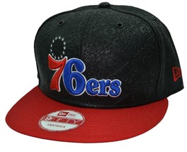 Philadelphia 76ers New Era 9FIFTY 2Tone PU Leather NBA Basketball Snapback Hat - £26.15 GBP