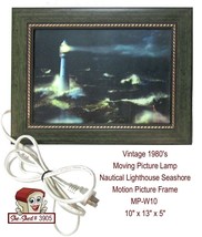 Vintage Motion Image Sound Lamp Moving Picture Lighthouse Ocean Framed MP-W10 - £54.68 GBP