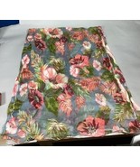 All That Glitters Sheer Vibrant Floral Scarf - Made In India - 60x25” - $24.74