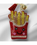 Chic French Fries Keychain, featuring sparkling rhinestones and a vibran... - $149.17 MXN