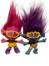 2020 McDonald&#39;s Trolls World Tour PARTY BRANCH &amp; POPPY Figures Happy Mea... - £5.10 GBP