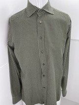 Ralph Auriemma Men Shirt Green Plaid Long Sleeve Button Up Cotton 16/41 ... - £5.39 GBP