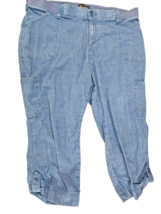 Lee Relaxed Fit Capri ~Mid Rise~ 22M Blue ~Cropped Pants ~Womens ~Cuffed... - $15.83