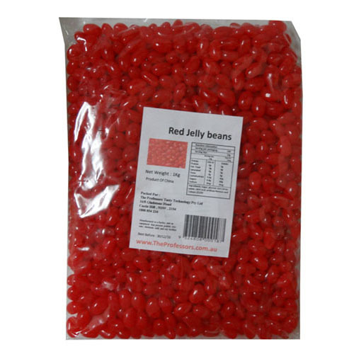 Sweet Treats Mini Jelly Beans 1kg - Red/Strawberry - $36.01