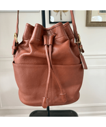 Vintage 90s Coach 1995 4151 Thompson Bucket Bag Tan Leather USA Hang Tag - $3,018.82 MXN