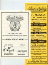 Hoover&#39;s Cooking Menus Smoke Fire &amp; Ice House San Pedro Ave San Antonio Texas - $17.82