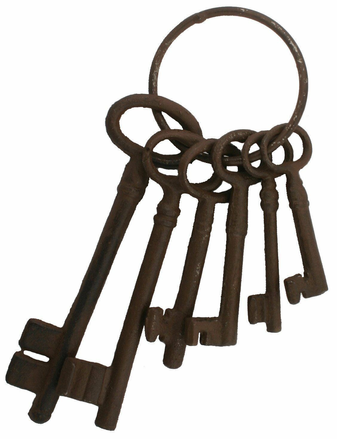 Primary image for Skeleton Keys Home Decor Jailer Keys Antiqued Steampunk Keys Set On Ring 10"