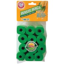 Arm &amp; Hammer Disposable Corn Starch Waste Bags Refills Green 1ea/180 ct - £18.16 GBP
