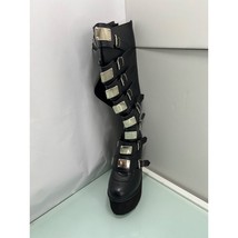 Goth Punk Women&#39;s Boots Black Platform Knee High Size 5 - £31.16 GBP