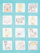 Jack Dempsey Needle Art Farm Animals Nursery Quilt Block Set - £9.37 GBP