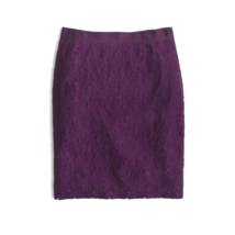 NWT J.Crew Factory The Pencil in Dark Aubergine Purple Floral Lace Skirt 0 - £10.91 GBP