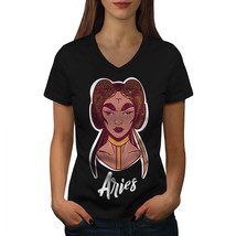 Aries Zodiac Fashion Shirt  Women V-Neck T-shirt - $12.99