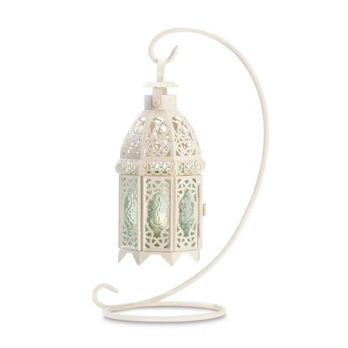 White Fancy Candle Lantern with Stand - $31.73