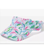 NWT Lilly Pulitzer GWP Visor Resort White Holding Court Prints With A Pu... - $21.77
