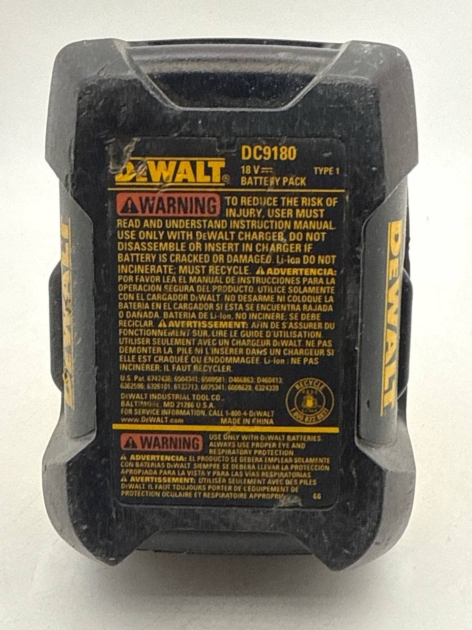 DEWALT DC9180 18V XRP Li-Ion Battery For DC9096 DW909 Not Charging READ Item image 9
