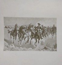 Original 1892 PRINT Frederic Remington CENTURY CO. Western Cowboy Horses - £29.60 GBP