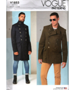 Vogue V1853 Mens 40 to 46  Lined Double Breasted Coat Uncut Sewing Pattern - £18.45 GBP