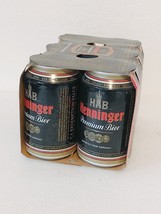 Henninger Rare Version 6 Pack w/ Carrier Germany Beer Can Lot - £30.02 GBP