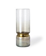 13&quot; Smoked Bubble Glass Gold Accent Vase - $2,558.47 MXN