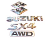 2006-2013 Suzuki SX4 AWD Emblem Letters Logo Badge Nameplate Trunk Rear OEM - £15.09 GBP