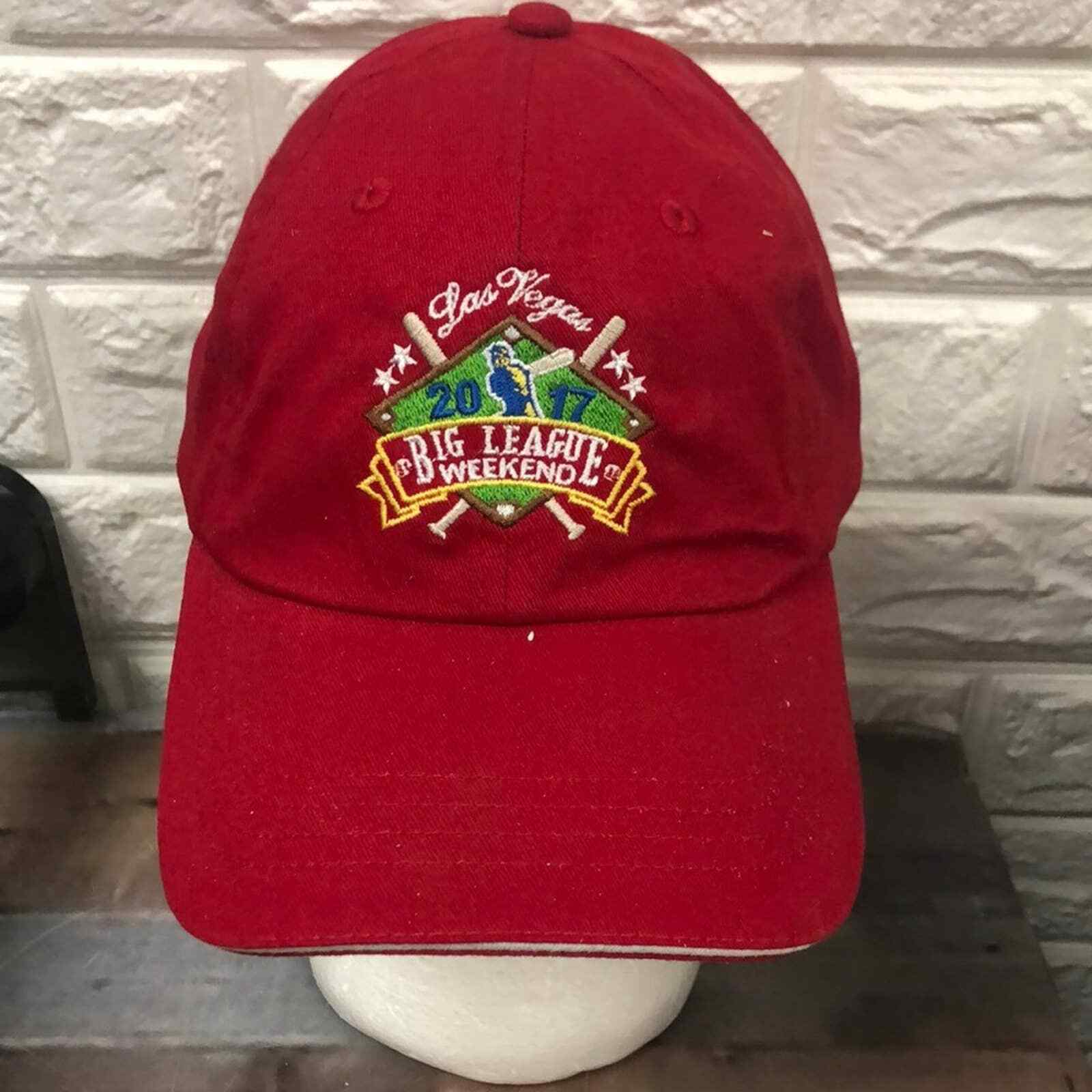 OTTO Las Vegas 2017 Big League Weekend adjustable red baseball hat embroidered - £14.51 GBP