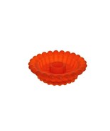 Vintage orange satin art glass taper candle holder - $27.34 CAD