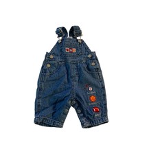 Just One Year Boys Infant Baby Size 3 months Jean Denim Bib Overalls Foo... - $10.88