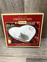 Spode English Porcelain 7&quot; Pierced Heart Dish w/ Christmas Tree Design MSRP 42$ - £17.89 GBP