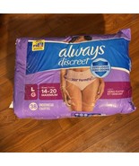 Always Discreet Incontinence Underwear for Women and Postpartum L/G 76CT... - $34.60