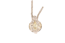 Eisenberg Necklace with Crystal Pendant 15 Inch Stunning Prom Pageant - £20.44 GBP