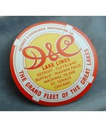 Detroit &amp; Cleveland D &amp; C Lake Lines Gummed Luggage Sticker Unused - $760.08 MXN