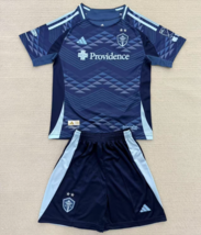 Kids Seattle Sounders 2025 &#39;Salish Sea&#39; Away Kits Shirt Youth Jersey Wit... - $49.00