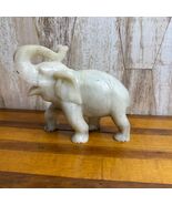 Stone Elephant Figurine Animal Sculpture Onyx Decor Heavy - $557.00 MXN