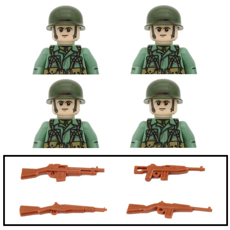 Primary image for 4 PCS WW2 Military US 101st Airborne Division Building Blocks Kids Toys MJ18