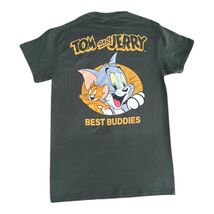 Tom &amp; Jerry Best Buddies Shirt Mens Small Green Graphic Cartoon Tee Mad ... - $14.24