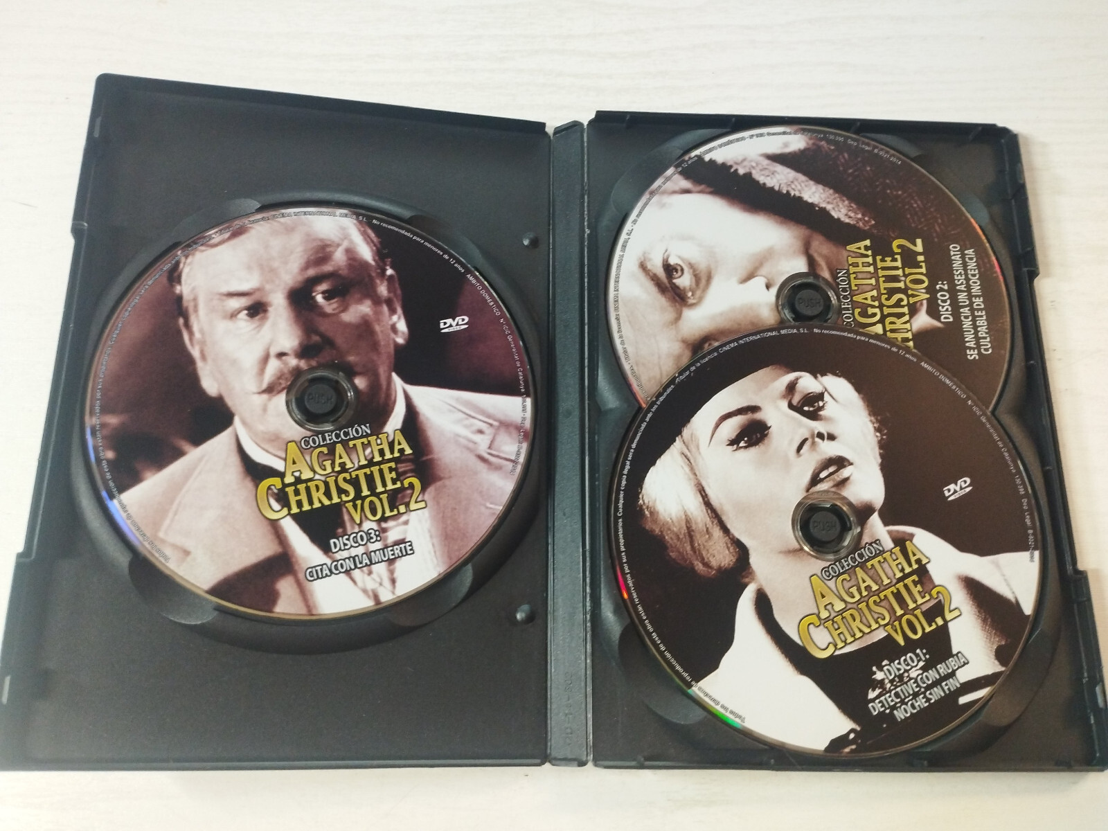 Agatha Christie Vol 2 Collezione Lauren Bacall- 3 X DVD Spagnolo Inglese Reg 2 Y Item image 5
