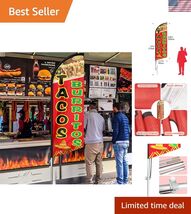 Tacos Burritos Flag, 11FT Windless Mexican Food Swooper Feather Flag wit... - $68.29
